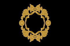 Vintage elegant luxury golden floral art decorative ornate Product Image 2