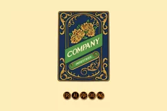 Vintage elegant swirl flower art nouveau logo illustrations Product Image 1