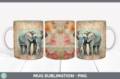 GorgeousDecoupage Elephants Mug Wrap design.