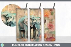 GorgeousDecoupage Elephants Tumbler design.