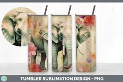 Bundle of six Decoupage Elephants Tumbler designs.