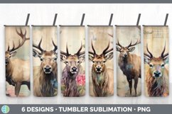 Bundle of six Decoupage Elks Tumbler designs.