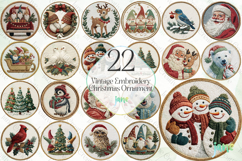 Vintage Embroidery Christmas Ornament Bundle Product Image 1