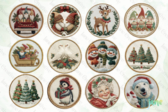 Vintage Embroidery Christmas Ornament Bundle Product Image 2
