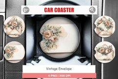 Car Coaster Vintage Envelope Product Image 1