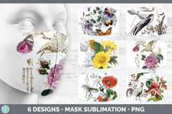Bundle of six Vintage face mask sublimation designs.