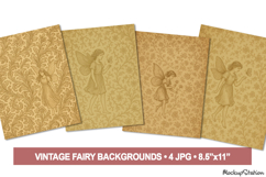 Vintage Fairy Printable Background Pages for Junk Journals Product Image 1