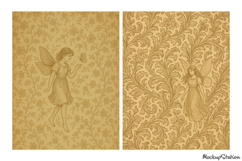 Vintage Fairy Printable Background Pages for Junk Journals Product Image 2
