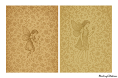 Vintage Fairy Printable Background Pages for Junk Journals Product Image 3
