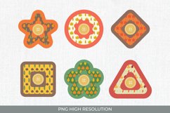 Vintage Fall Seamless Pattern Buttons Product Image 1