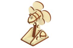 Retro Vintage Fan Miniature - Laser Cut File, Vector Plan Product Image 17