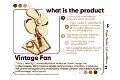 Retro Vintage Fan Miniature - Laser Cut File, Vector Plan Product Image 9