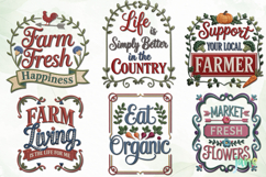Vintage Farm Sign Embroidery Clipart Product Image 7