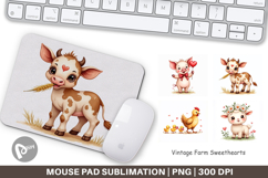 Vintage Farm Valentine Mouse Pad Product Image 1