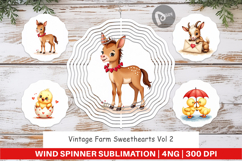 Vintage Farm Valentine Wind Spinner Product Image 1