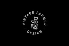Vintage farmer logo design template Product Image 2