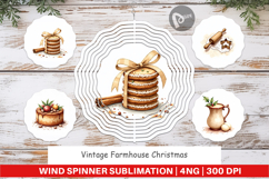 Vintage Farmhouse Christmas Wind Spinner Product Image 1