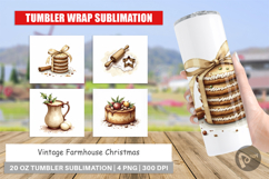 Vintage Farmhouse Christmas Tumbler Product Image 1