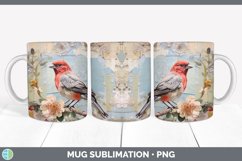 GorgeousDecoupage Finchs Mug Wrap design.