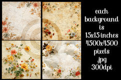 Vintage Floral Background, Junk Journal Floral Papers, s2 Product Image 2
