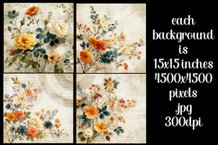 Vintage Floral Background, Junk Journal Floral Papers, s6 Product Image 2