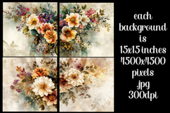 Vintage Floral Background, Junk Journal Floral Papers, s8 Product Image 2