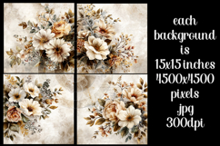 Vintage Floral Background, Junk Journal Floral Papers, s9 Product Image 2