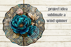 Vintage Floral Round Design, 10x10 Round Sublimation, d1 Product Image 4