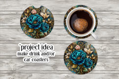 Vintage Floral Round Design, 10x10 Round Sublimation, d1 Product Image 5