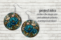 Vintage Floral Round Design, 10x10 Round Sublimation, d1 Product Image 6