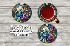 Vintage Floral Round Design, 10x10 Round Sublimation, d10 Product Image 5