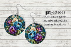 Vintage Floral Round Design, 10x10 Round Sublimation, d10 Product Image 6