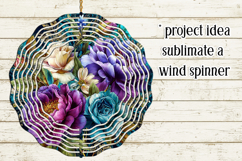 Vintage Floral Round Design, 10x10 Round Sublimation, d11 Product Image 4