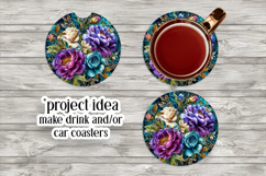 Vintage Floral Round Design, 10x10 Round Sublimation, d11 Product Image 5