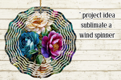 Vintage Floral Round Design, 10x10 Round Sublimation, d12 Product Image 4