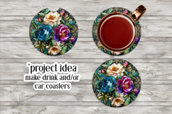 Vintage Floral Round Design, 10x10 Round Sublimation, d12 Product Image 5