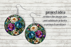 Vintage Floral Round Design, 10x10 Round Sublimation, d12 Product Image 6