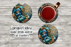 Vintage Floral Round Design, 10x10 Round Sublimation, d13 Product Image 5