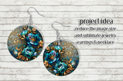 Vintage Floral Round Design, 10x10 Round Sublimation, d13 Product Image 6