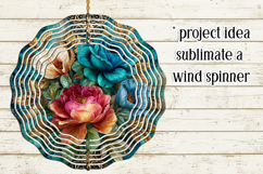 Vintage Floral Round Design, 10x10 Round Sublimation, d15 Product Image 4