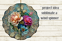 Vintage Floral Round Design, 10x10 Round Sublimation, d16 Product Image 4