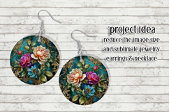 Vintage Floral Round Design, 10x10 Round Sublimation, d16 Product Image 6