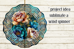 Vintage Floral Round Design, 10x10 Round Sublimation, d17 Product Image 4