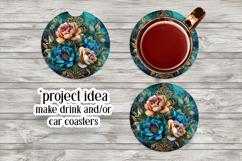 Vintage Floral Round Design, 10x10 Round Sublimation, d17 Product Image 5