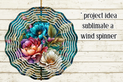 Vintage Floral Round Design, 10x10 Round Sublimation, d18 Product Image 4