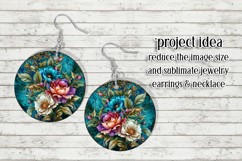 Vintage Floral Round Design, 10x10 Round Sublimation, d18 Product Image 6