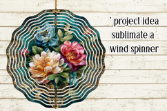 Vintage Floral Round Design, 10x10 Round Sublimation, d19 Product Image 4