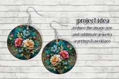 Vintage Floral Round Design, 10x10 Round Sublimation, d19 Product Image 6