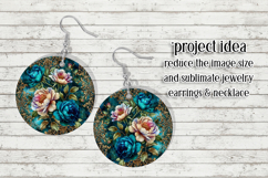 Vintage Floral Round Design, 10x10 Round Sublimation, d2 Product Image 6