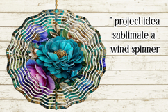 Vintage Floral Round Design, 10x10 Round Sublimation, d20 Product Image 4